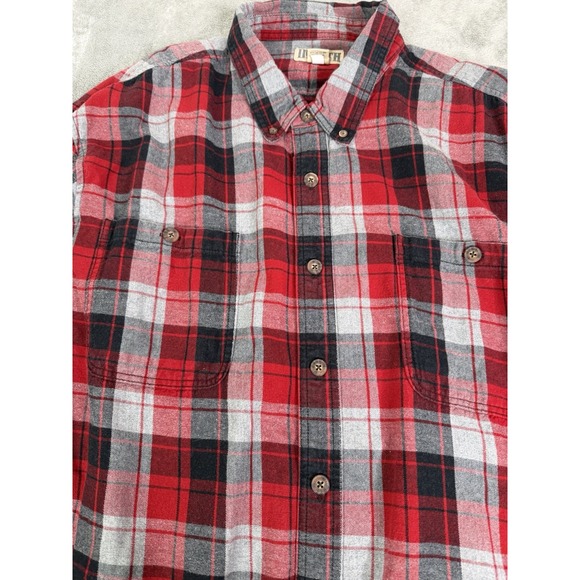 Duluth Trading Long Sleeve Flannel Shirt Men's Size 3XLT Red - Picture 3 of 8